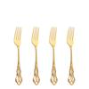 4 pezzi di stoviglie mini cucchiaino da caffè vintage colorato posate stile reale argenteria forchetta da tè intagliato gelato oro set da tavola