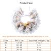 Drool bib lace bow cat and dog collar delicate cute girly style soft and comfortable pet supplies