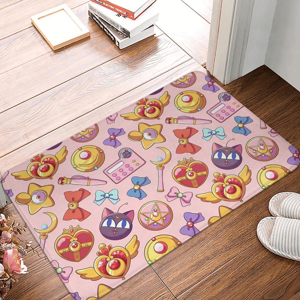 Anime Sailors Moons Doormat Anti-Slip Entrance Bathroom Kitchen Floor Door Mat Garage Rug Carpet Footpad