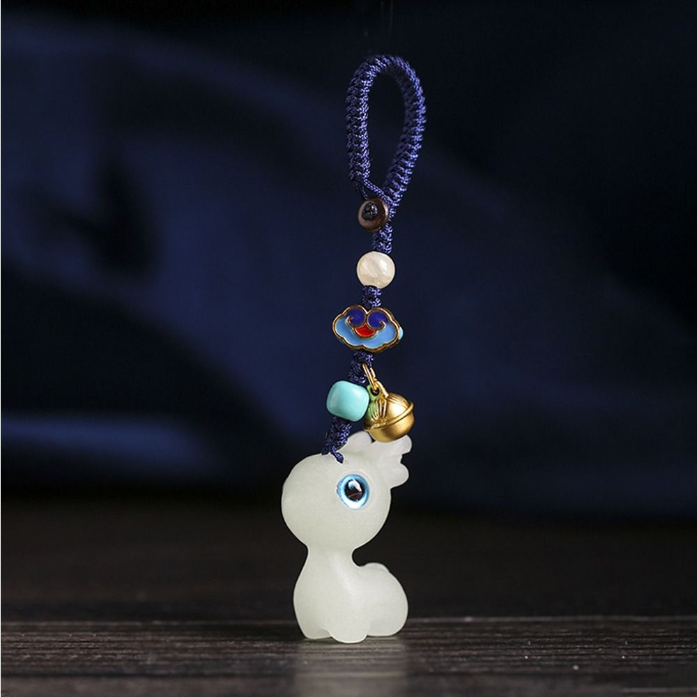 Rope Hanging Ornament Luminous Stone Car Key Chain Chinese Style Key Chain Key Ring Bag Pendant