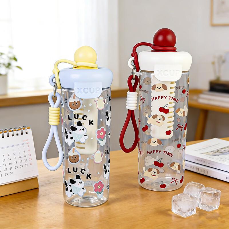

Children s Cartoon Straw Water Bottle