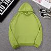 Women's Plain Loose-fit Minimalist Long-sleeved Hooded Sweatshirt