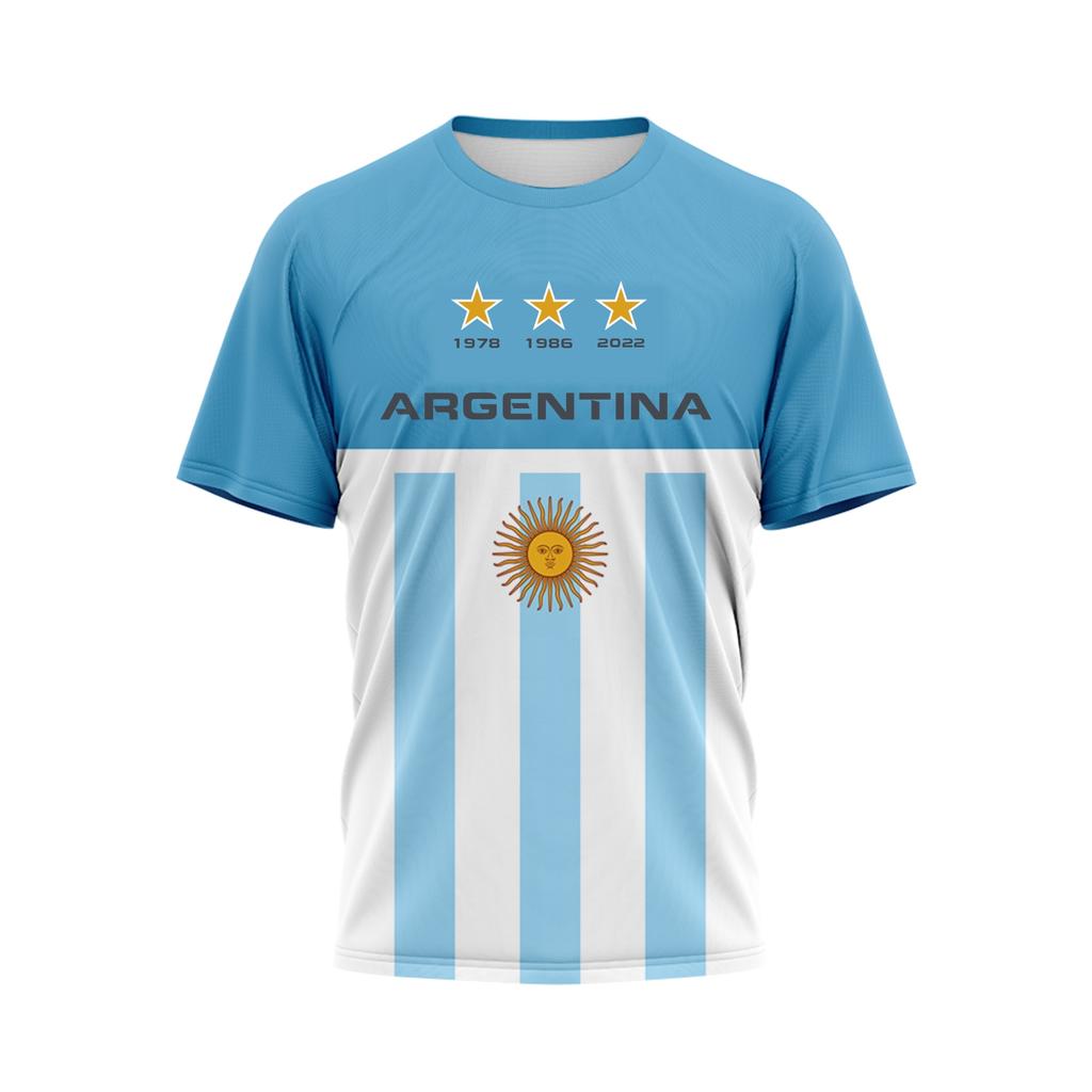 Buy Argentina No. 10 Jersey Men's TShirts Selected Football Team