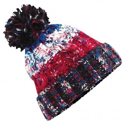 Womens/Ladies Corkscrew Pom Pom Beanie