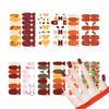 Autumn Maple Leaf Full Cover Waterproof Nail Art Stickers - Japanese Style Floral Design