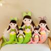 Cartoon Plush Mermaid Doll Toy Pillow Green Pink Home Decoration Kids Gift Girls