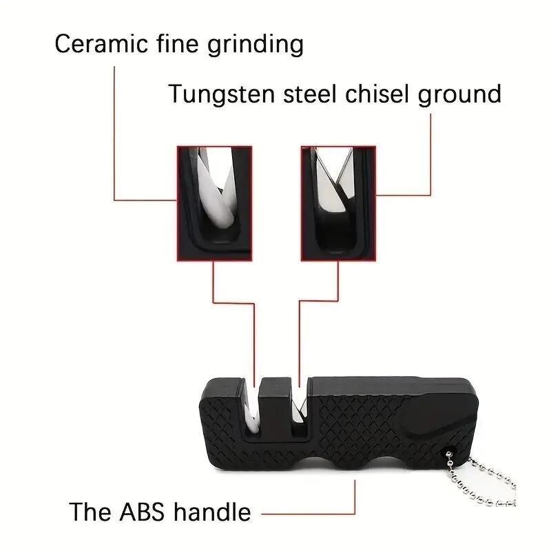 1 ks Malá Mini Venkovní Přenosná Ořezávátko na Nože Dvě Manuální Keramická Ořezávátka na Nože Kuchyňské Nástroje Brusný Kámen