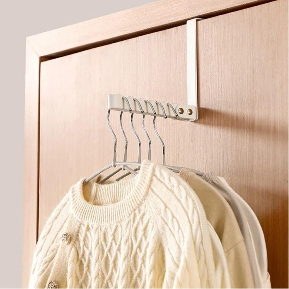Space-Saving Collapsible Hooks 5 Groves Drying Laundry Rack Creative Over-Door Coat Rack  Home