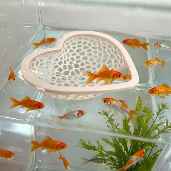 Schwimmende Betta-Hängematte Herzform Aquarium Betta Versteck Futterring Betta Höhle Bett Ruheplatz für Nano-Aquarien Corydoras Garnelen