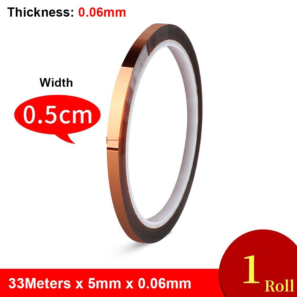 1Roll New 300 DegreeC BGA Tape 33Meters 5-40mm Polyimide Tape Anti-static High Temperature High Temp Tape Electrical Industry