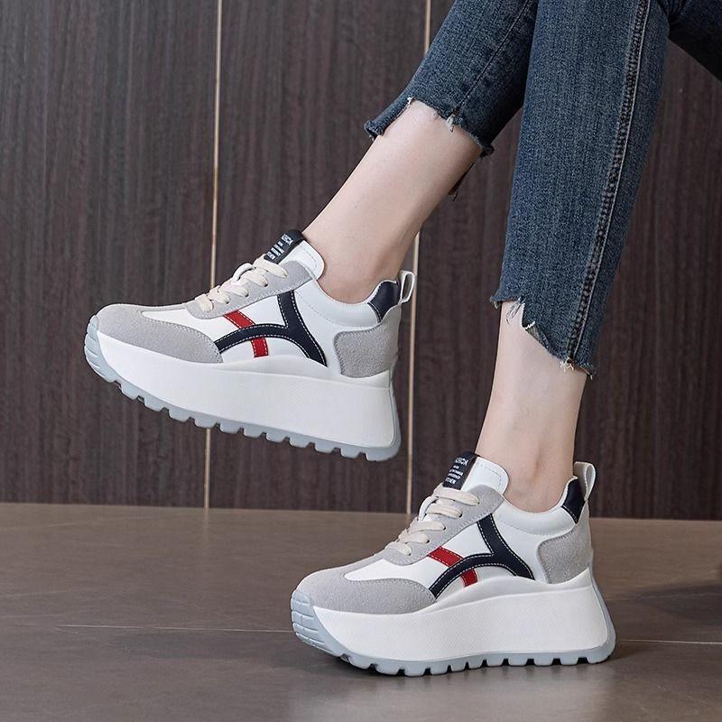 Women's Shoes Increase by 8cm2025 Autumn and Winter New Thick-soled Muffin Heel, Casual Forrest Gump Shoes, Sports Shoes, Dad Shoes