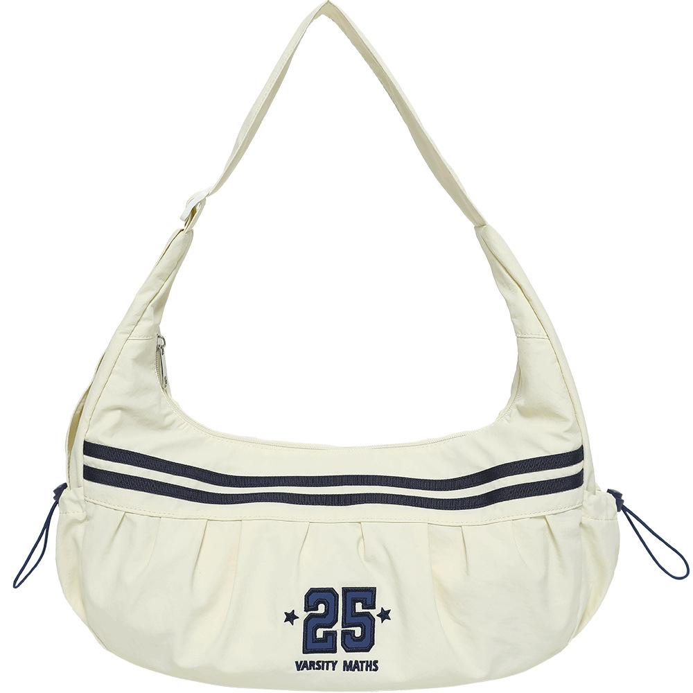 

Водонепроницаемая сумка-пельмень большой вместимости, повседневная сумка кроссбоди с высоким уровнем внешнего вида, сумка на одно плечо бежевый