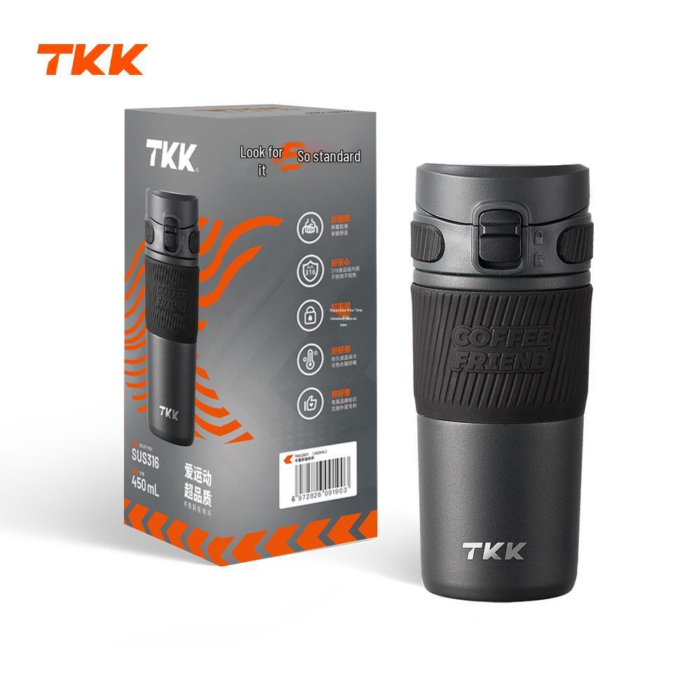 TKK Kubek Termiczny Podróżny ze Stali Nierdzewnej o Dużej Pojemności do Biura i Samochodu - Stylowy i Przenośny dla Kobiet