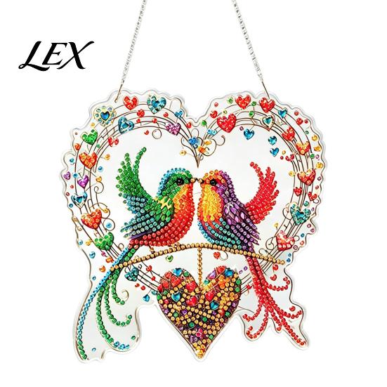 Festive Tree Ornament Crafting Christmas Rhinestone Painting Suncatcher Kit, DIY Faux Pearl Art Xmas Crafts for Adults Beginner, Acrylic Decorative
