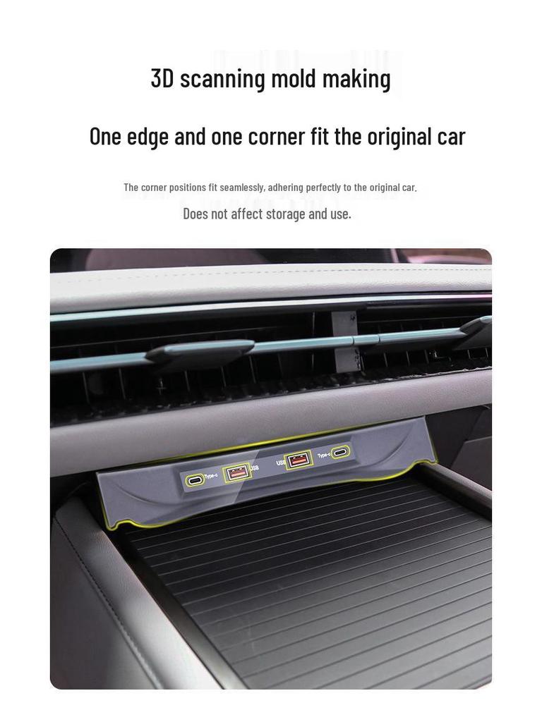 L6F: Docking station and USB expansion converter with smart fast charging for Ford Edge L.