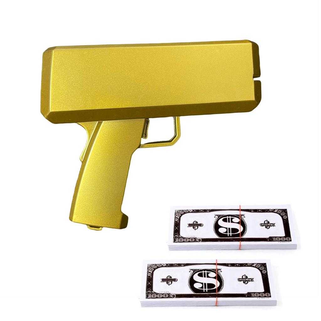 Pistolet à billets de jeu Jouet Jeu de fête amusant Pistolet lance-billets Argent papier Mariage Décoration d'anniversaire Jouets lanceurs Enfants