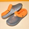 Fashion Winter Men's Slippers Warm Fur Outdoor Comforty Couple Shoes Thick Sole Plush Home Shoes Men Women Anti-slip Slides Garden Shoes