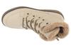 RIEKER Booties, Womens Beige Lace-up Shoes