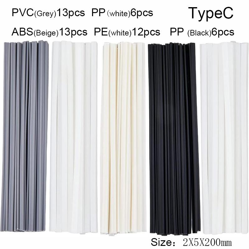 25/50PCS Plastic Welding Rods ABS/PP/PVC/PE Welding Sticks 5x2mm for Plastic Welder Guns Bumper Repair Welding Supplies