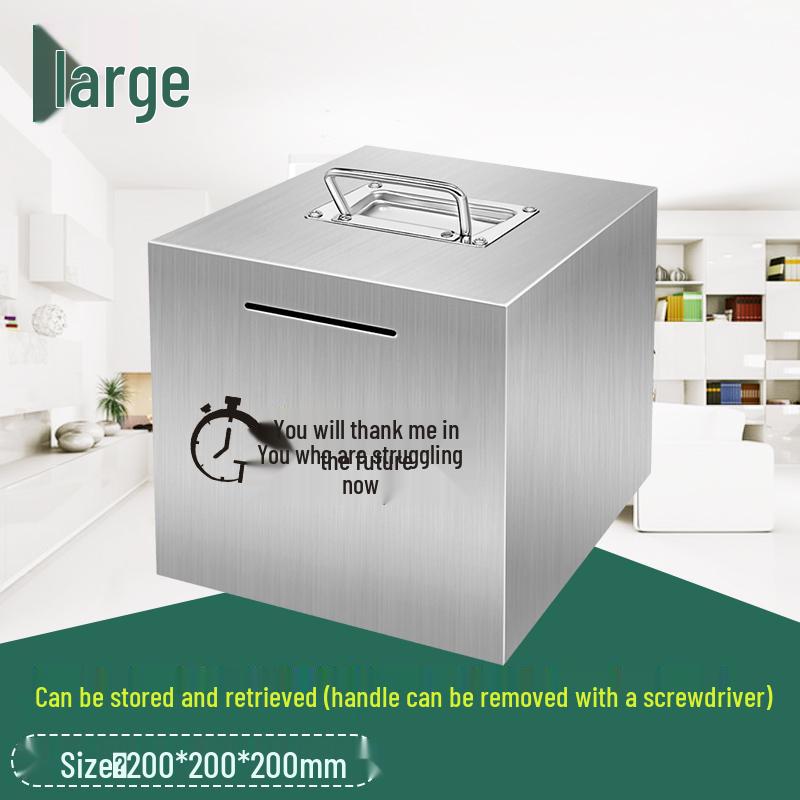 2026 Large Capacity Stainless Steel Piggy Bank for Adults - Secure Savings, Not for Kids