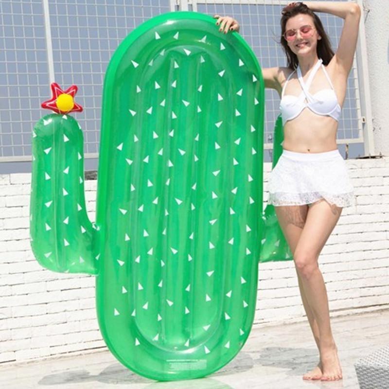 Childrens Adult And Large Inflatable Cartoon Cactus Floating Toy Drainage