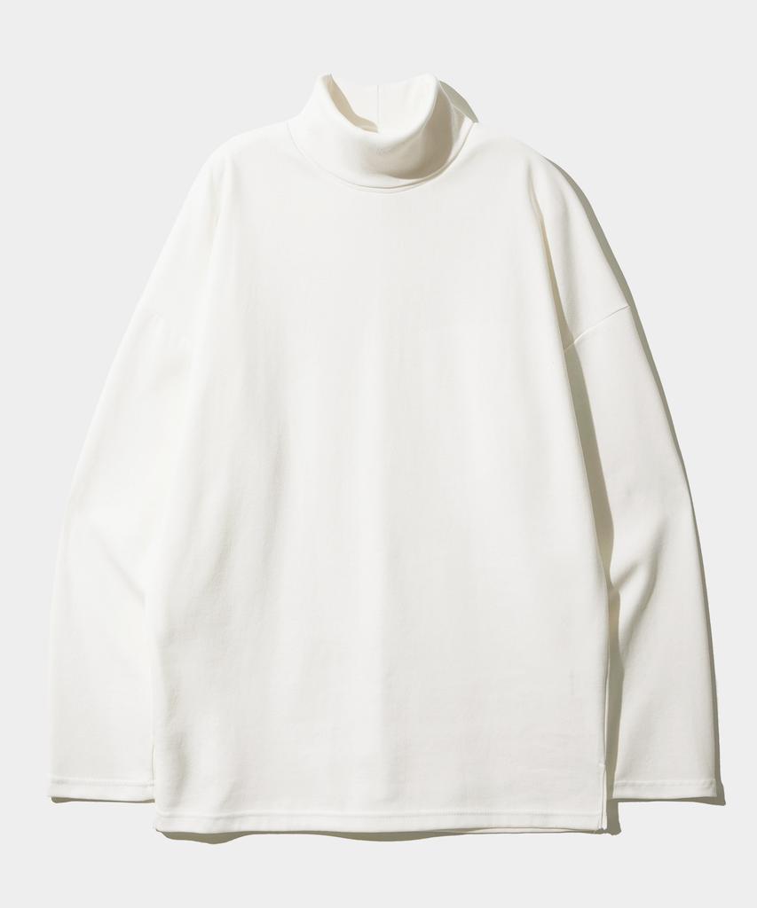 JEMUT Tense Oversized Turtleneck T-Shirt Ivory Yhlt2309