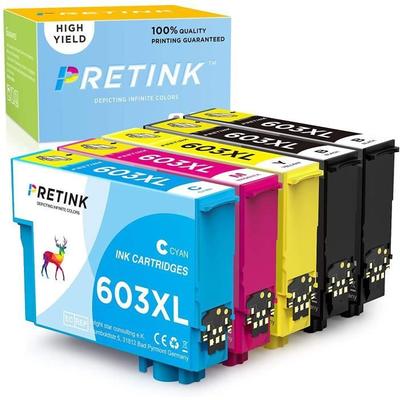 Compatible Ink Cartridge for PRETINK 603XL Printer Replacement for Epson 603 XL - Black