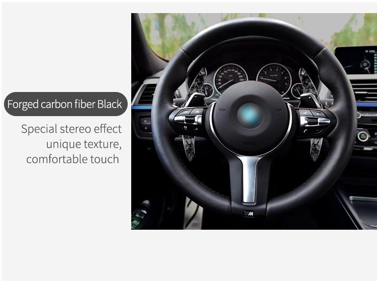 T-Carbon Extended Carbon Fiber Shift Paddles for BMW 2 Series F20 & 3 Series F30 Steering Wheel Modification