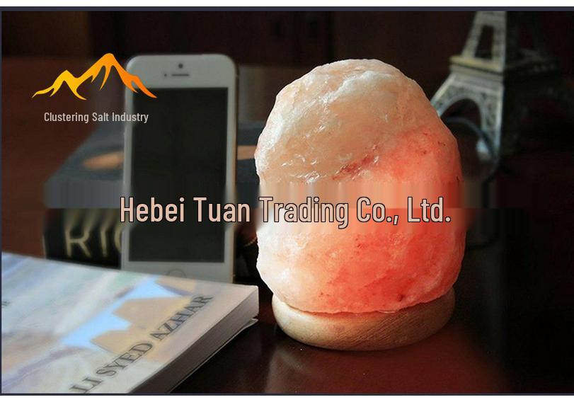 USB Himalayan Crystal Salt Lamp with LED Color-Changing Function for Computer Use