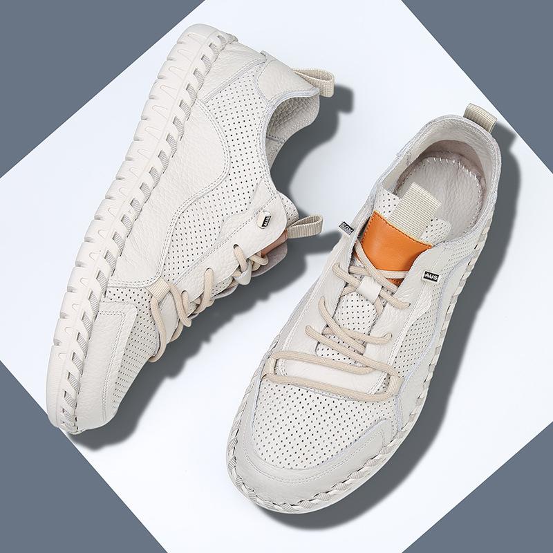 New Shoes for Men Genuine Leather Casual Shoes Fashion Soft Sloe Flat Shoes Comfortable Loafers