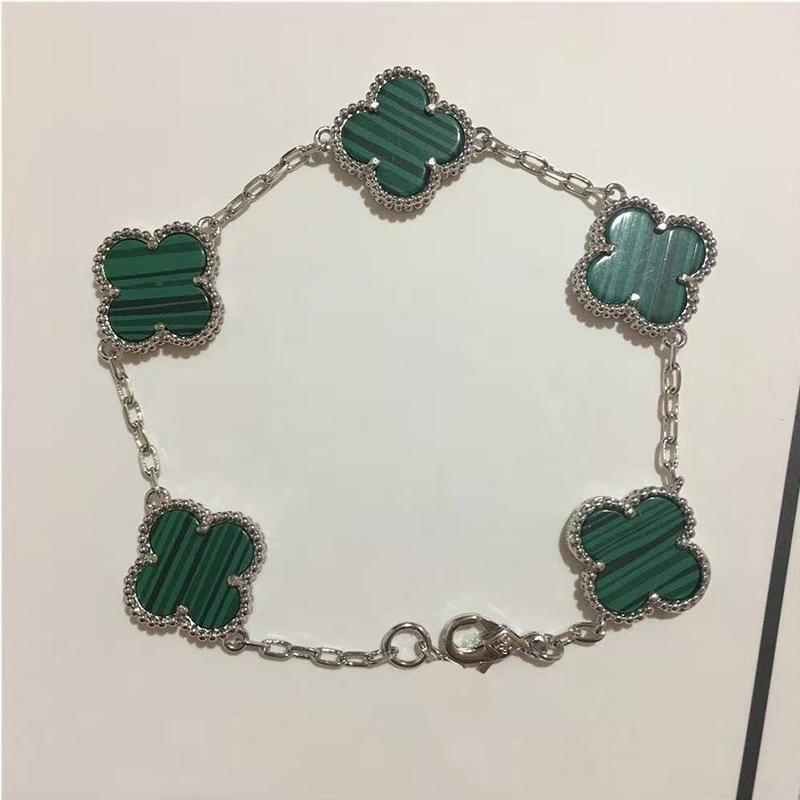 

Бутик Браслет «Четырехлистный клевер Пять цветков» 18K Легкая роскошь Инс Дизайн Модный Изысканный Универсальный Мужской и женский браслет Boutique Bracelet