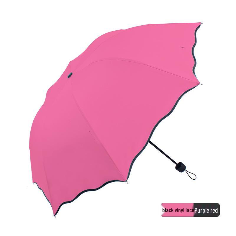 Černý lepidlový skládací slunečník a deštník pro dvojí použití s ochranou proti UV záření a logem