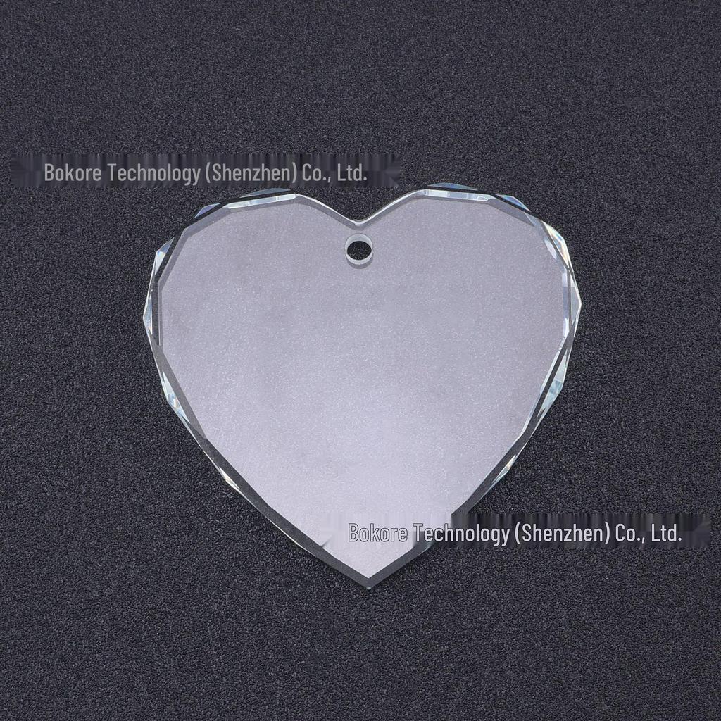 Exclusive Heart-shaped Crystal Glass Christmas Ornament