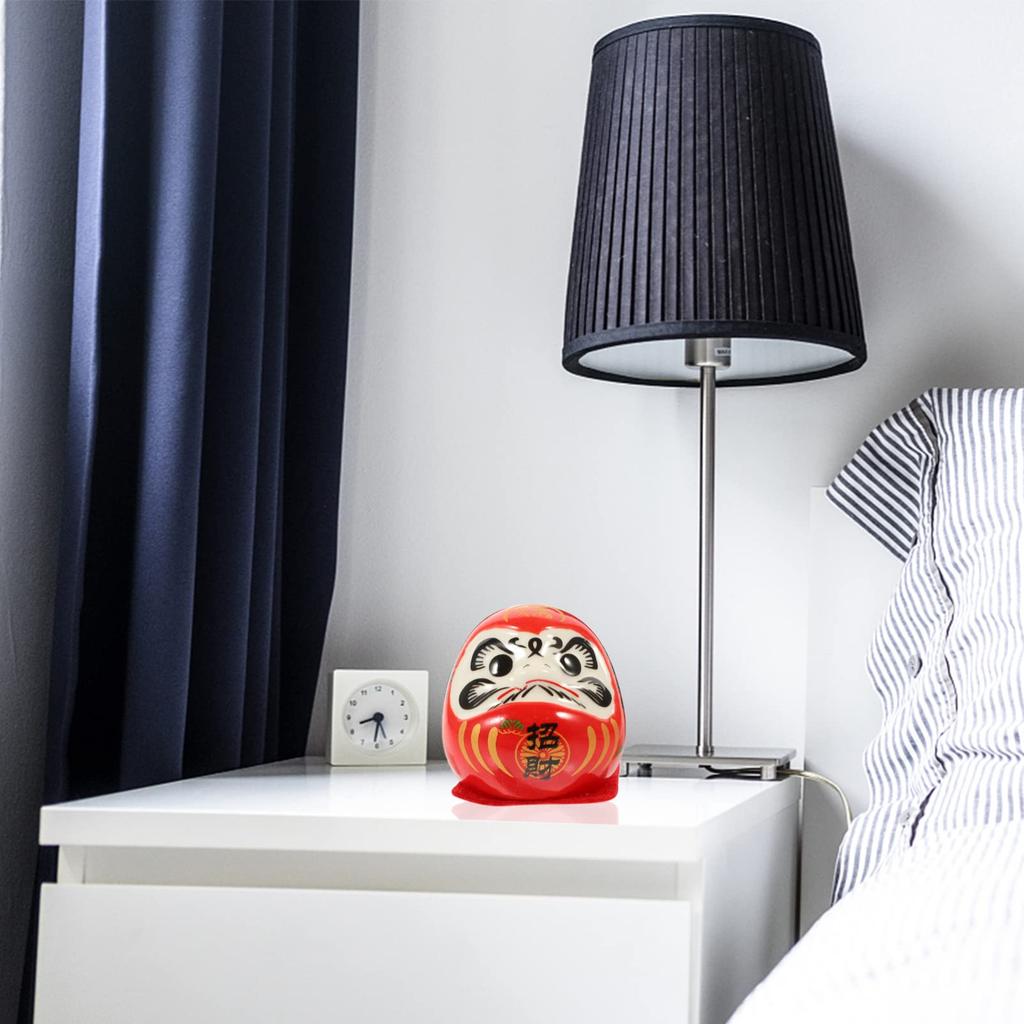 BESTOYARD Daruma Decorative Japanese Entryway New Ceramic Car Good Fortune Good Luck Protection from Table 1 Piece Figurine, Maneki-neko (Lucky Cat),