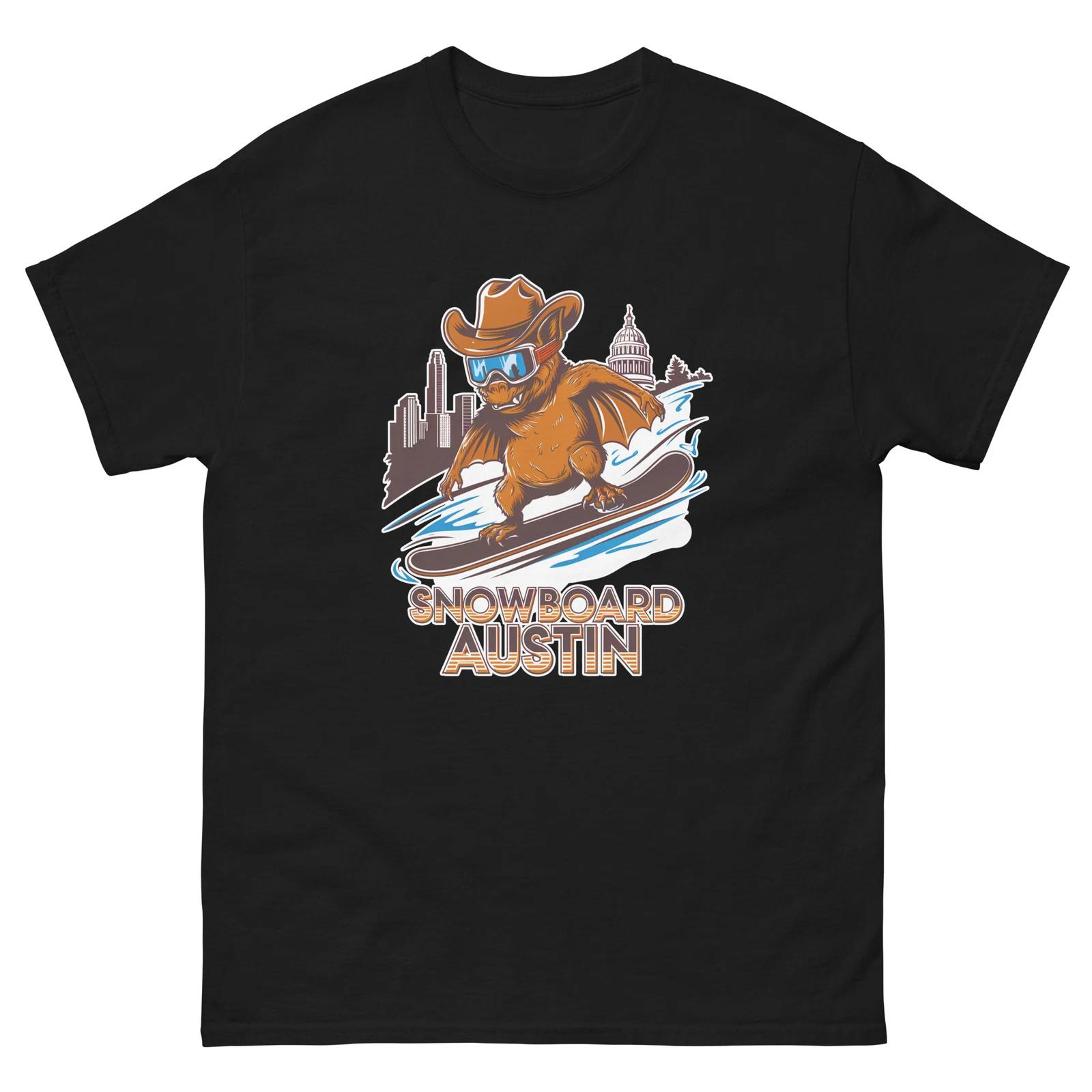 Snowboard Austin Bat USA Snowboarding Animal T-Shirt 2XL