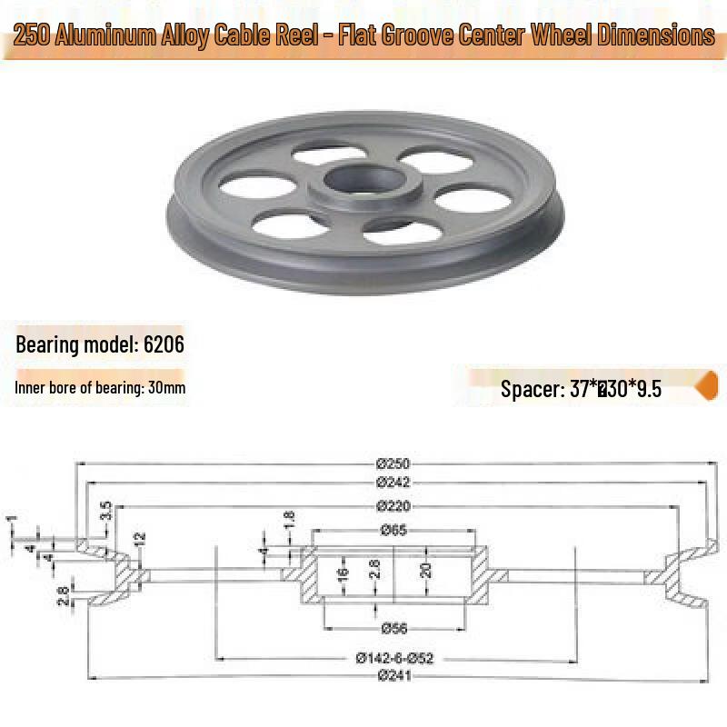 Aokewen 250 Flat Groove Extruder Wire Guide Wheel