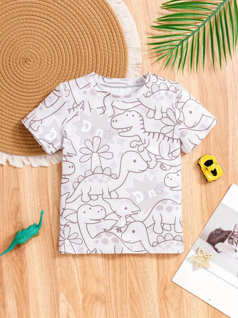 Dinosaur Children's Clothing Short Sleeve Kids Clothes Summer Animal Graphic T Shirts Children Top O-Neck Tees Baby Boy Clothes