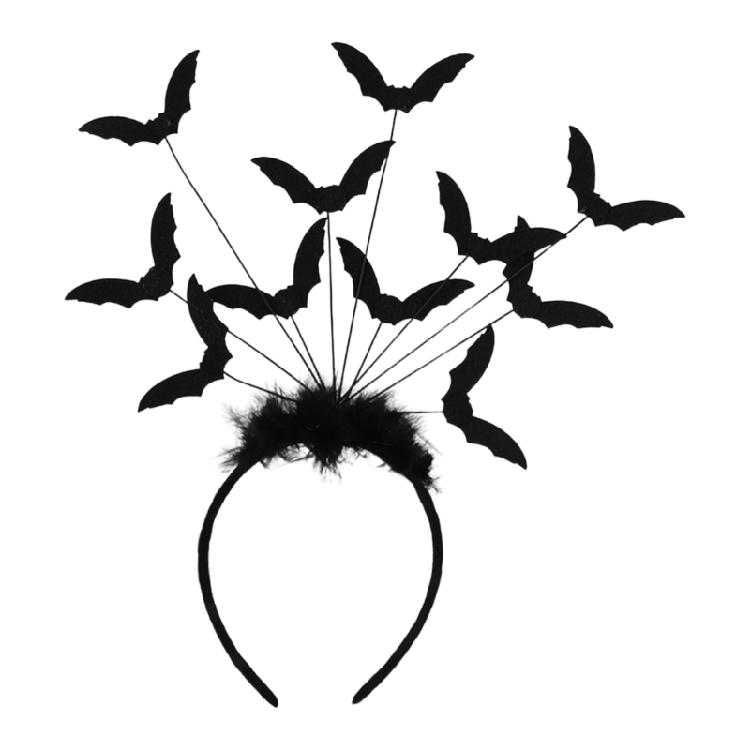 Colorful Spooky Spiders/Bat Shape Hairband Women Student Photography Hairband Spooky Spiders Shape Washing Face Headbands