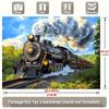 1 Piece of Retro Steam Train Party Banner - Vintage Railway Scene Polyester Fabric Background  for Home Decoration
