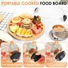 Charcuterie Board with Lid Handle Portable Cheese Boards with 7 Compartments Bamboo Meat Fruit Serving Tray for Kitchen Picnic