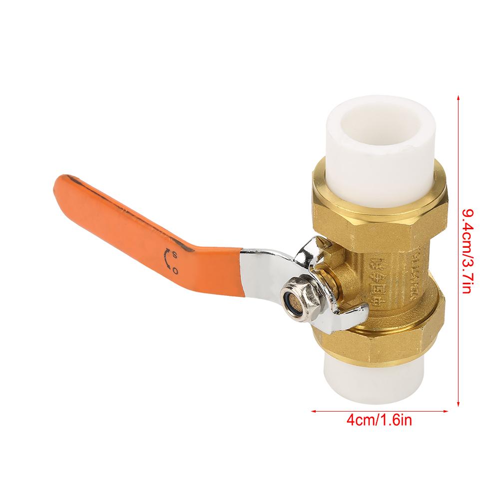 Brass Pipe Ball Valve with Double PPR Hot Melt Fitting 1"BSP DN25