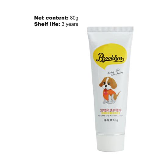 80g Semi Permanent Pet Dye Cream High Pigmented Colorful Dog Hair Bright Coloring Dyestuff Pigment Supplies for Home