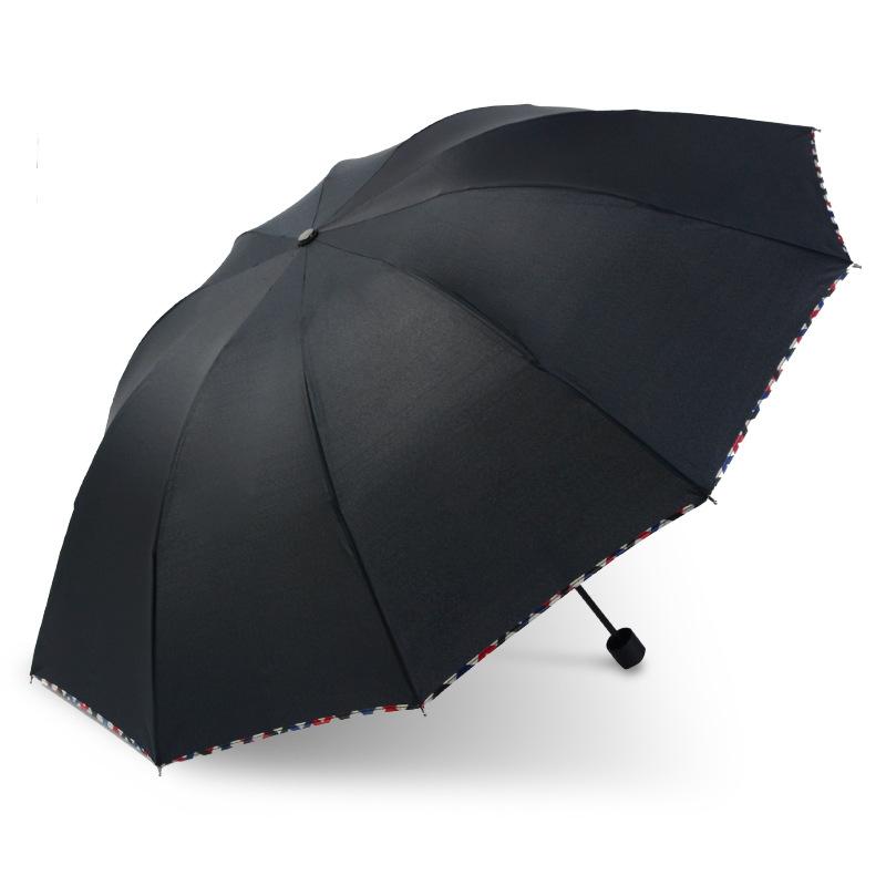 Men's umbrella Ten-bone umbrella Folded, enlarged and reinforced Coarse weather and rain umbrella A large number of umbrellas