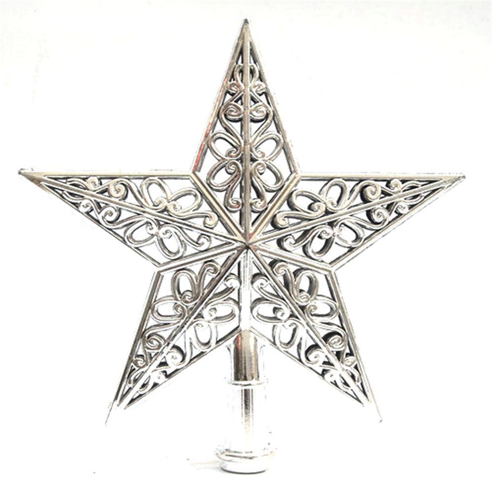 Star Christmas Tree Five-pointed Star Christmas Tree Top Star Xmas Tree Top Christmas Tree Topper серебряный