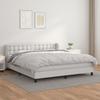 3127320 vidaXL Divan Bed with Mattress White 160x200cm Faux Leather