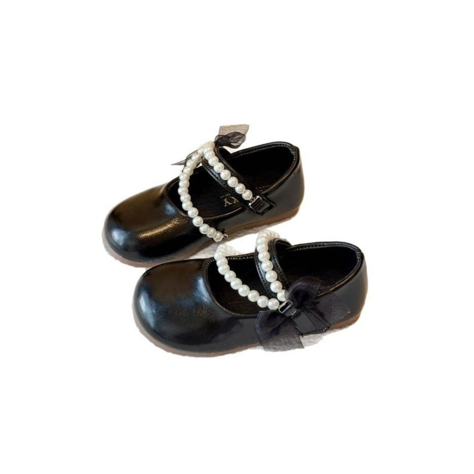 Girls Princess Shoes Children's Leather Shoes Pearl Mary Jane Shoes Fashion Performance Shoes