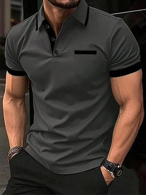Camisa polo esportiva masculina casual, tops, gola polo, manga curta, moda básica, verão, ajuste regular