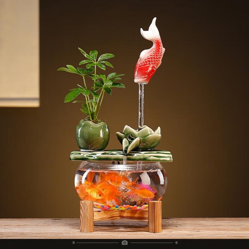 Miling New Chinese Style Ceramic Water Feature Ornament