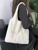 Embroidered Cherry Female Canvas Shoulder Bag Large Capacity Female College Girls Vest Bag Handbags Sweet Bow Ladies Tote Bags