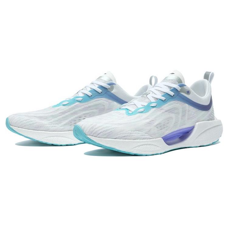 Li Ning Super Light 18 Slip Resistant, Abrasion Resistant, Rebound Low top Running Shoes Men's White Blue Purple ARMR007-6